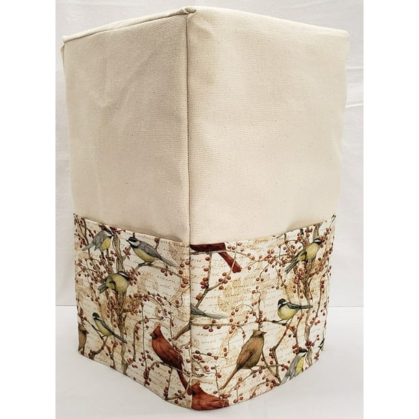 Canvas Birds & Berries Coffee Maker Cover Canvas Birds & Berries Coffee Maker Cover